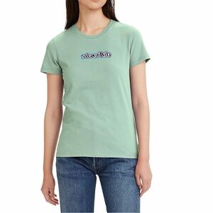Levi's Mint Green SilverTab Logo Tee - Women